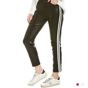 Rag Bone Striped Leather Skinny Pants 